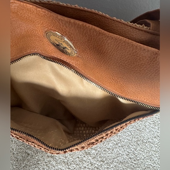 Beverly Hills Polo Club Tan and Brown Woven Tote - Picture 6 of 7